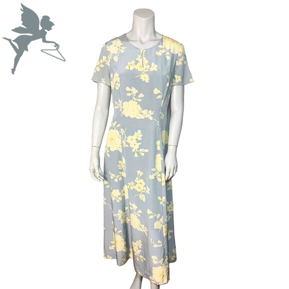 VINTAGE J. PETERMAN Silk Floral Dres - Picture 1 of 8